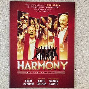 Harmony Souvenir Program Music Barry Manilow Broadway 2023 Chip Zien Julie Benko